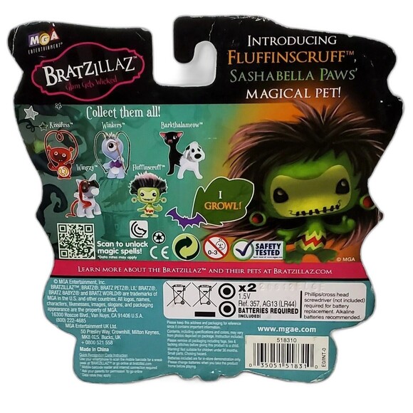 Bratzillaz Fluffinscruff Wicked Pet Plush – Sealed 2012 MGA Glam Goth Toy - Picture 4 of 10